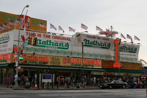 Nathan's Famous in Coney Island, www.greatamericanthings.net