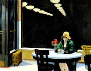 Automat by Edward Hopper, www.greatamericanthings.net
